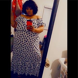 Lane Bryant maxi off the shoulder dress
